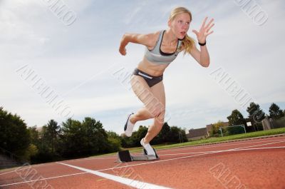 Runner Off the Starting Block