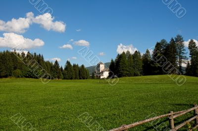 Mauterndorf castle among green meadows