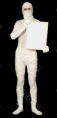 Mummy with blank frame