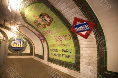 ancient advertising inside underground