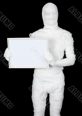 Mummy with blank frame