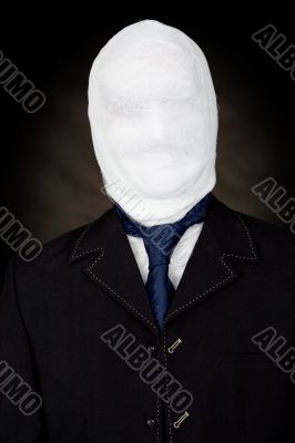 Man in bandage and the cravat