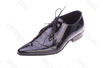 Black male shoe isolated on the white Black male shoe isolated on the white