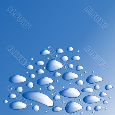 Blue water with bubbles Blue water with bubbles