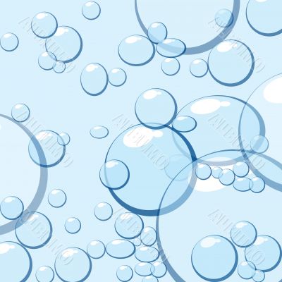 Blue water with bubbles Blue water with bubbles