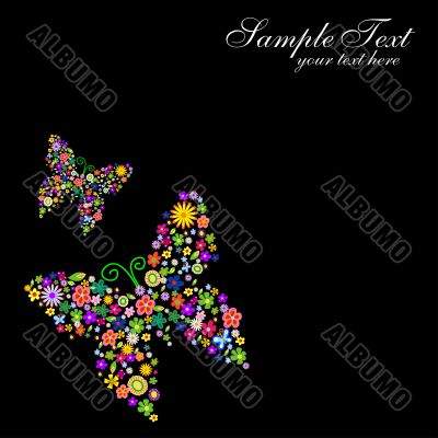 spring flower butterfly