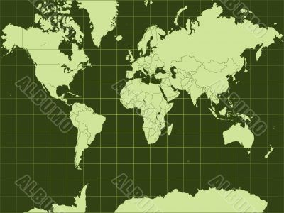 Detailed vector world map Detailed vector world map