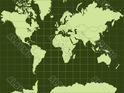 Detailed vector world map