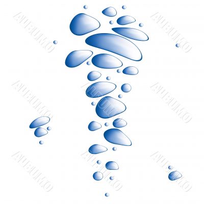 Blue water bubbles Blue water bubbles