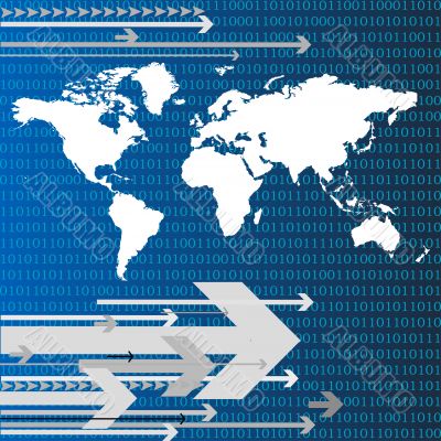 World map with arrows World map with arrows