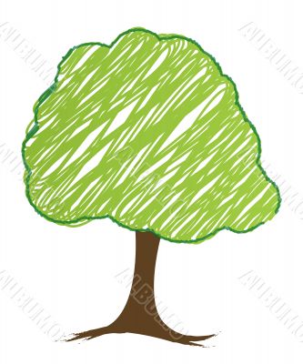 vector tree design, easily editable vector illustration