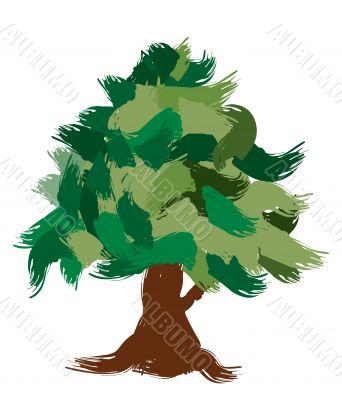 vector tree design, easily editable vector illustration vector tree design, easily editable vector illustration