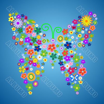 spring flower butterfly spring flower butterfly
