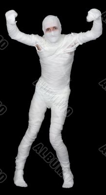 Man in bandage