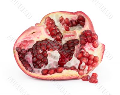 Pomegranate on a white background