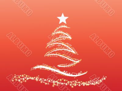 abstract vector Christmas tree background