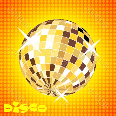 retro party background with disco ball