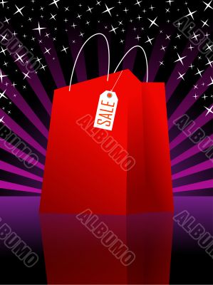 Red shopping bag Red shopping bag