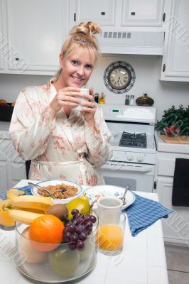 Attractive Woman In Kitchen