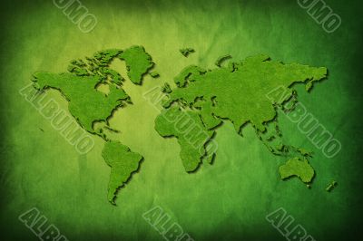 Global map with grass texture