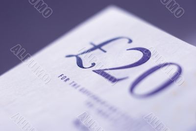 20 pound banknote close-up