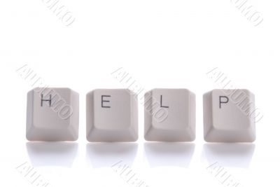 HELP written with keyboard buttons