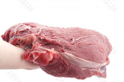 raw beef on white background raw beef on white background