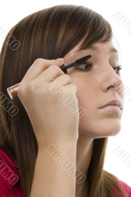 Portrait teenager with mascara
