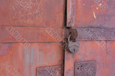 Rusty iron gates