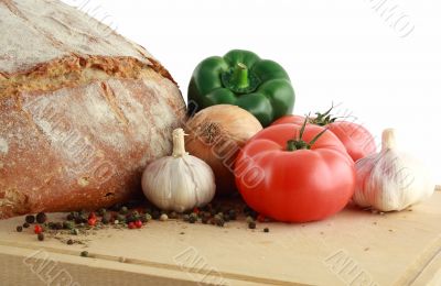Bread with vegetables Bread with vegetables