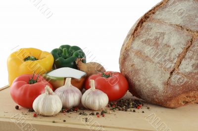Bread with vegetables Bread with vegetables