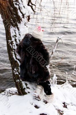 little girl in winter little girl in winter