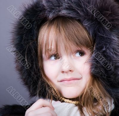 little girl in fur little girl in fur