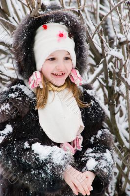 little girl on the snow little girl on the snow
