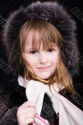 little girl in fur little girl in fur