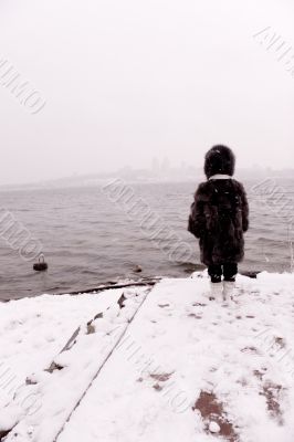 little girl in winter little girl in winter