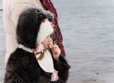 little girl in fur little girl in fur