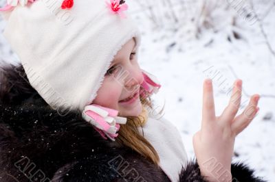 little girl on the snow little girl on the snow