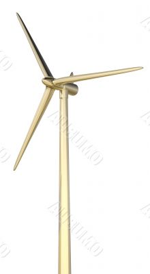 3d wind turbine mill gold