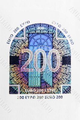 200 Euro Hologram Macro 200 Euro Hologram Macro