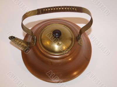 Ancient copper teapot.