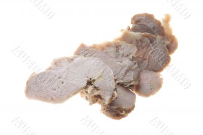 Cutting cold boiled pork