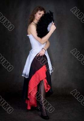 Portrait of the girl with a fan