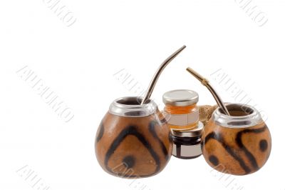 couple of mate cups. isolated