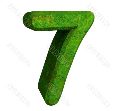 3d number 7 green 3d number 7 green