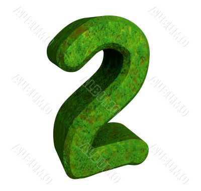 3d number 2 green 3d number 2 green