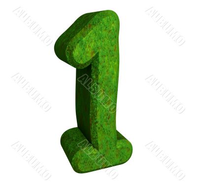 3d number 1 green 3d number 1 green