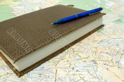 Map, Pen And Organizer