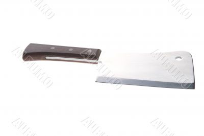 Big kitchen knife on white