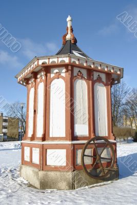 Wooden Pavilion of Ancient City Well.